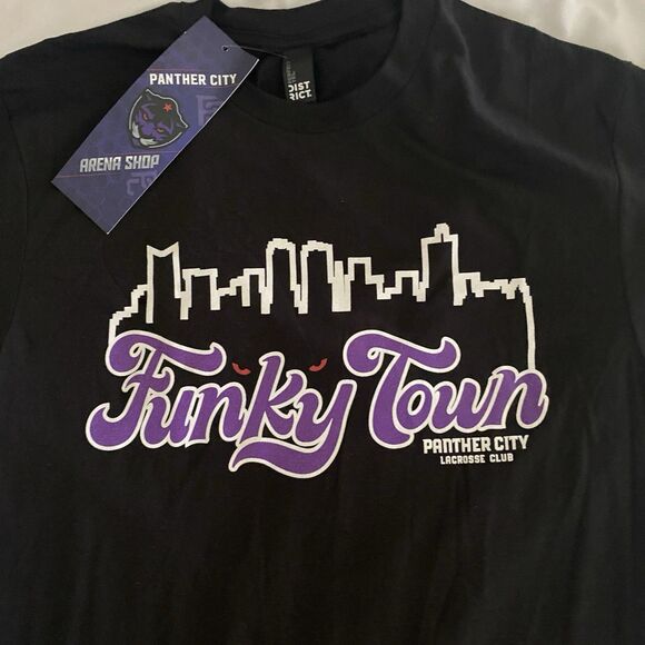 FUNKYTOWN Panther City Lacrosse Club Shirt  Fort Worth Texas Small NWT - Picture 1 of 6